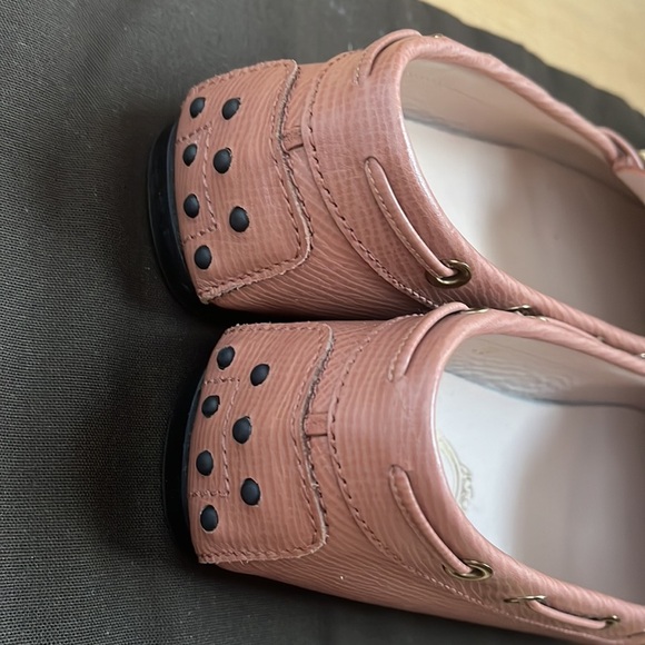 TODS Leather Gomino Driving Loafers Tan Sz 39 - Picture 5 of 13